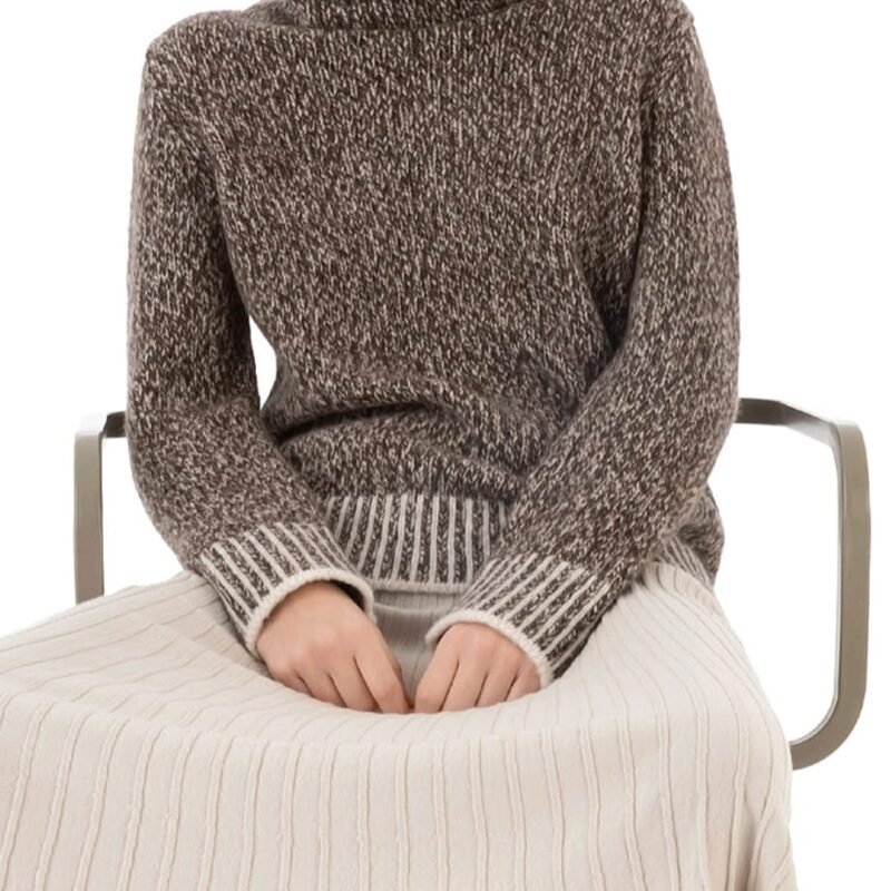 Maglione lupetto donna Frida Madè in lana mélange outfit elegante invernale